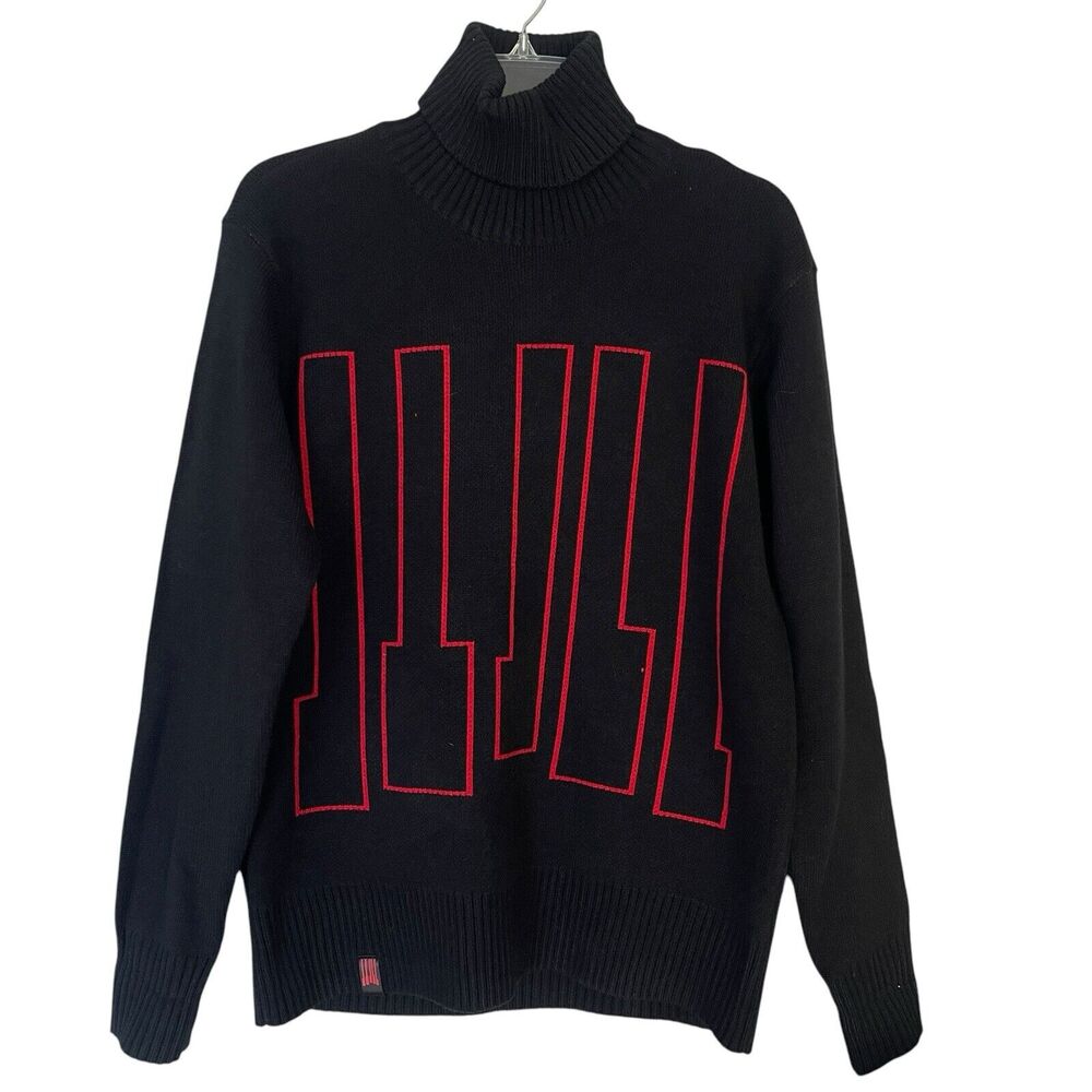 Pentatonix‎ Mens Black Piano Key Turtleneck Sweater Size S